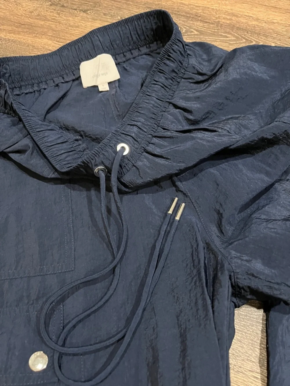 cinq a sept Navy Cargo Joggers with Snap Flaps - Picture 5 of 6
